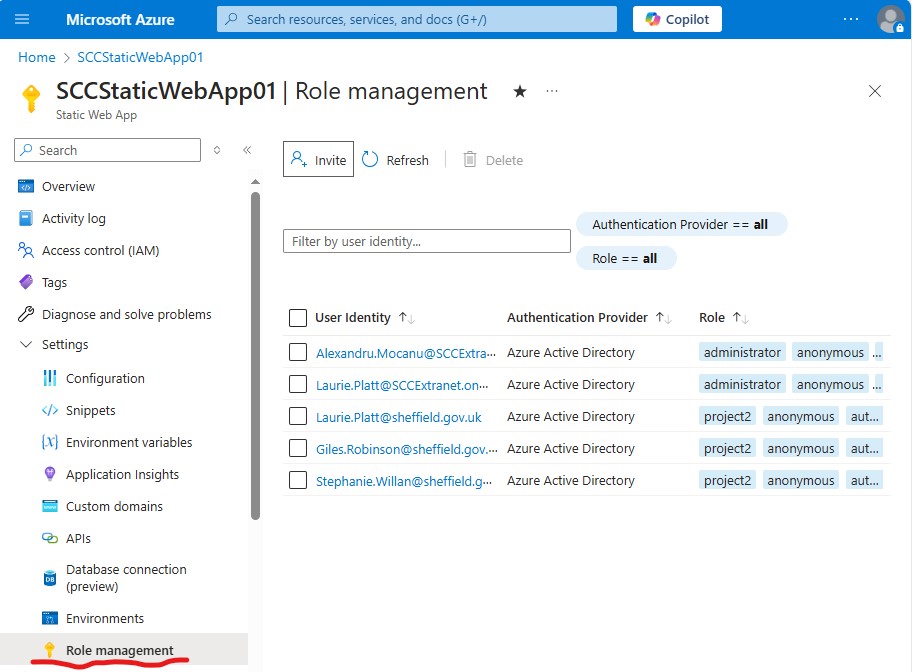 Role management